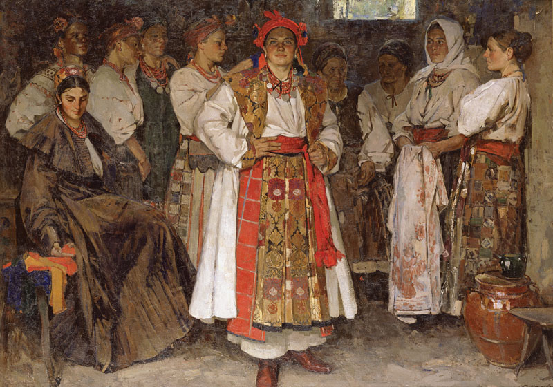 Ukrainian girl in traditional clothes